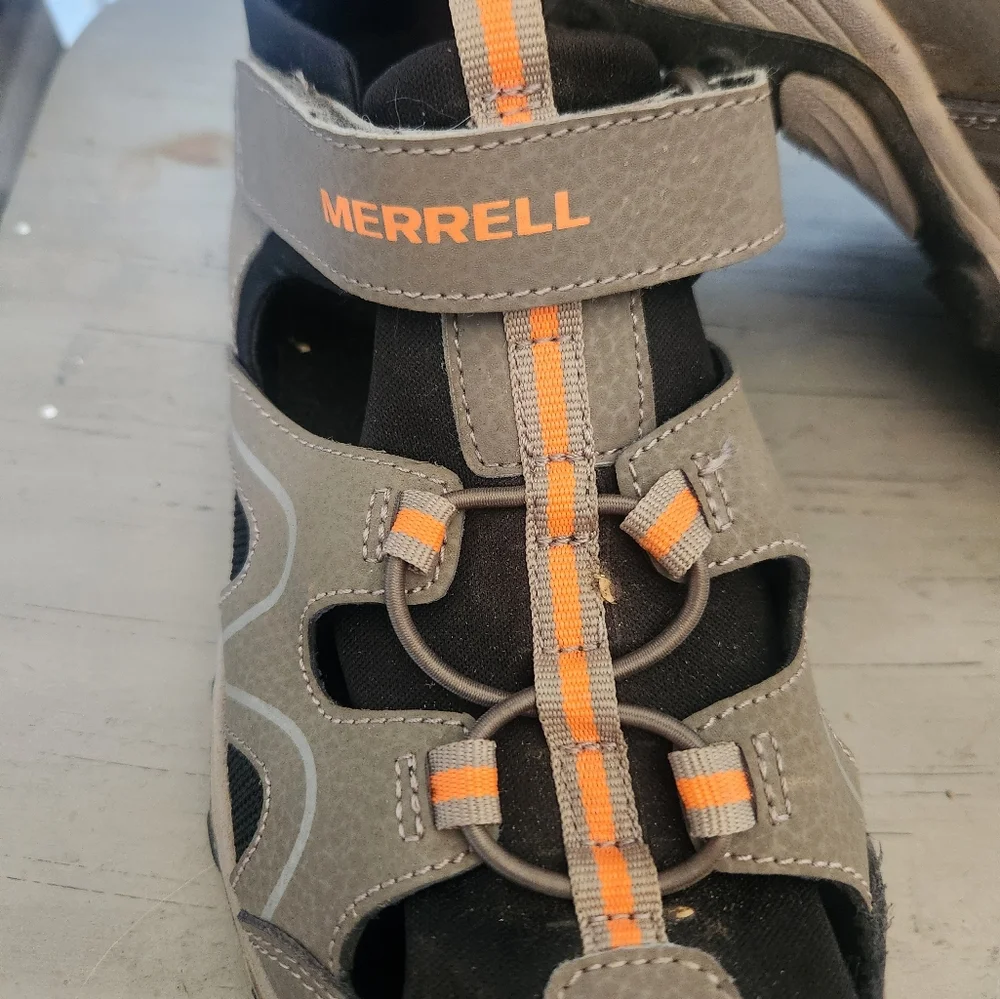 Merrell Kids' Brown and Orange Adventure Sandals